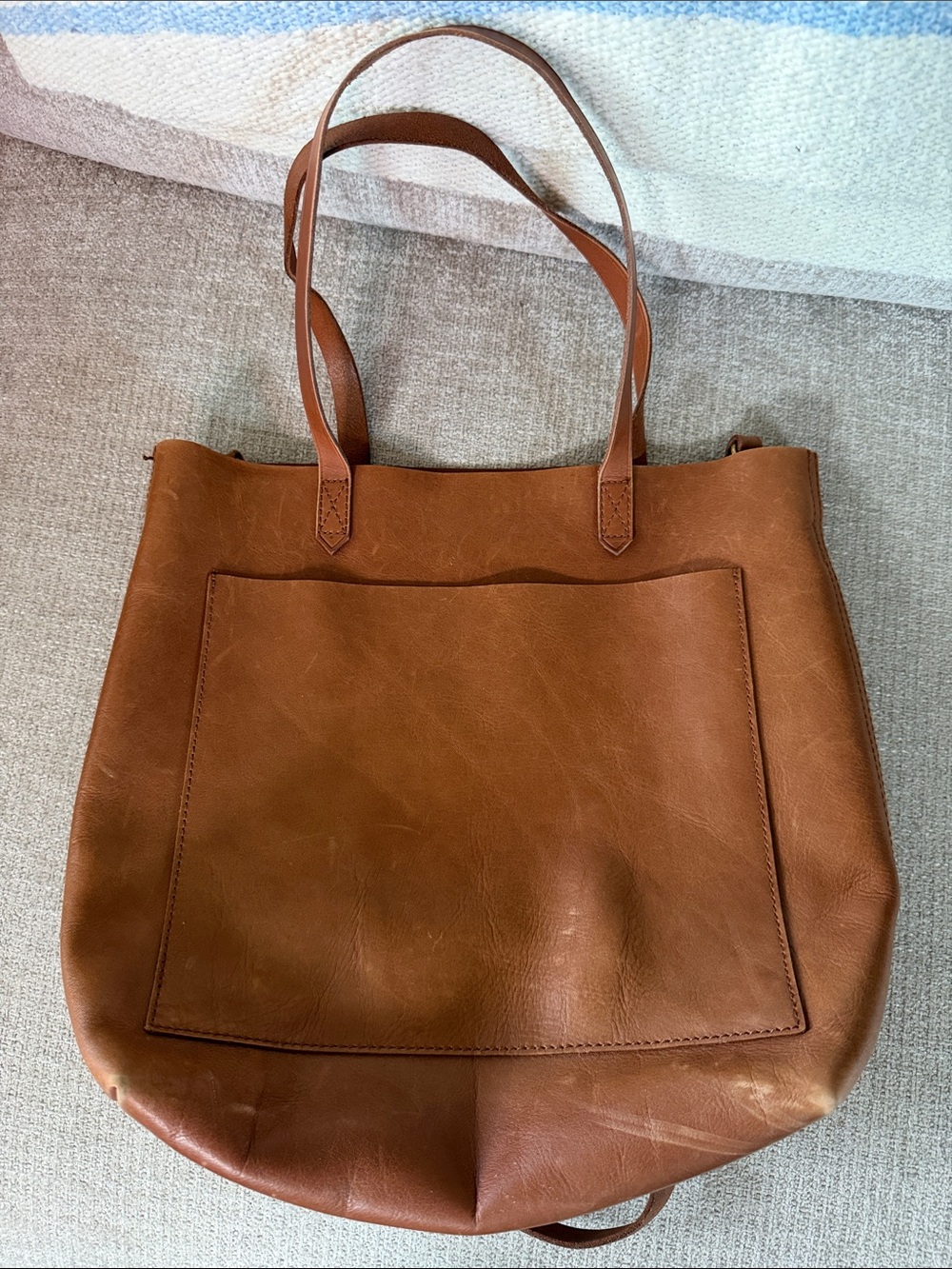 Madewell Leather Medium Transport Tote Bag 2